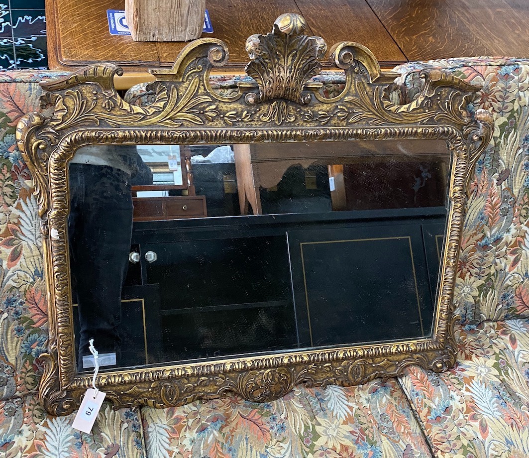 An 18th century style gilt framed wall mirror, width 82cm, height 70cm